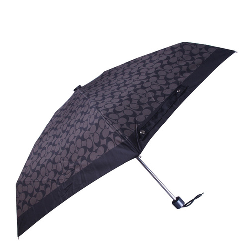 COACH/蔻馳 多折紋晴雨傘/太陽傘/遮陽傘 防曬 防雨 新款花色 百搭多用 時尚大氣 黑色logo字 63665