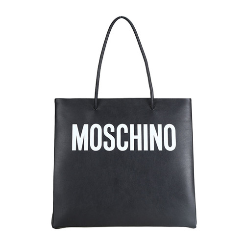 MOSCHINO/莫斯奇诺 女士小牛皮单肩购物袋 7413 黑色