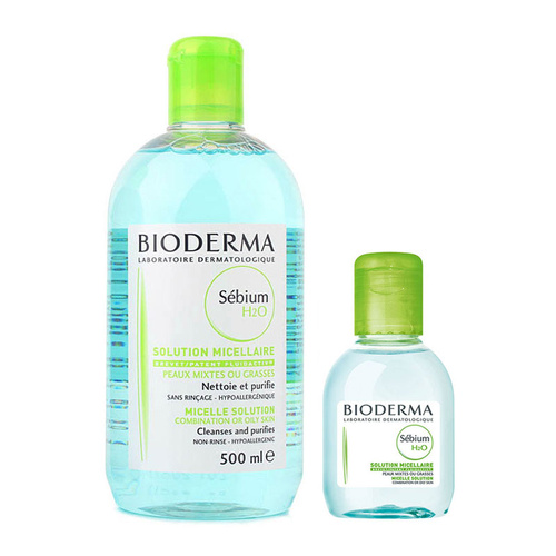 Bioderma/贝德玛 净妍洁肤液500ml 蓝色+净妍洁肤液100ml蓝色 卸妆水