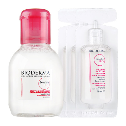 Bioderma/贝德玛 舒妍洁肤液100ml+舒妍洁肤液10ml*3 粉色卸妆水