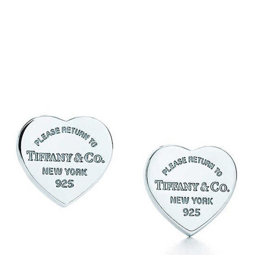 Tiffany & Co 蒂芙尼 女士Return to Tiffany系列Heart Tag迷你银饰耳钉 161031