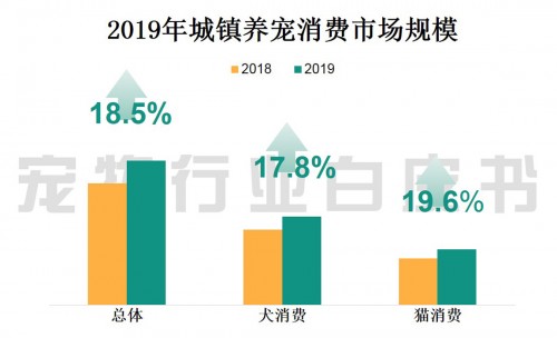 2019中国城镇养宠（犬猫）消费市场规模达2024亿元