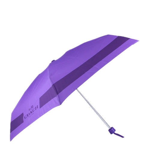 COACH/蔻驰 多折纹晴雨伞/太阳伞/遮阳伞 防晒 防雨 新款花色 百搭多用 时尚大气 63690 紫色