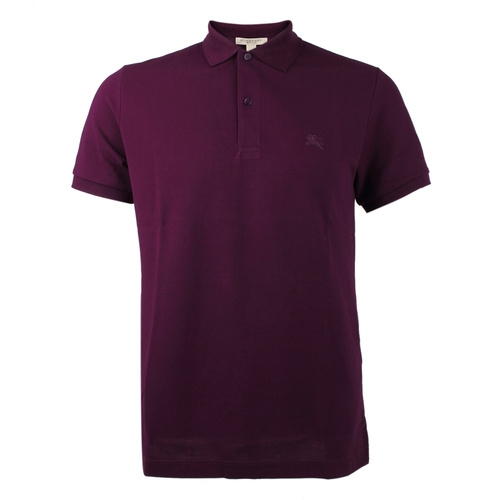 BURBERRY/博柏利 男士紫色短袖纯棉POLO衫T恤