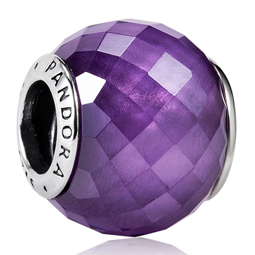PANDORA/潘多拉 紫色菱形切面琉璃珠791499ACZ