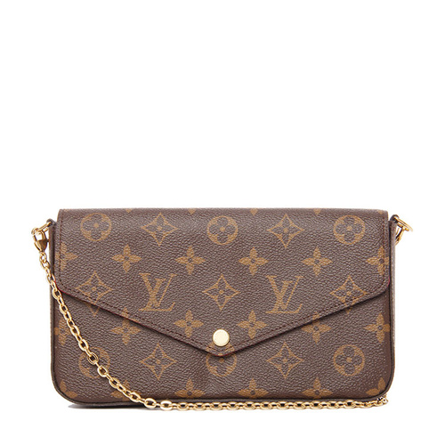 Louis Vuitton/路易威登 FELICIE女士老花色斜挎包、帆布/配皮M61276