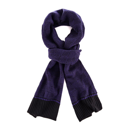 VERRI/VERRI 男士紫色/黑色围巾